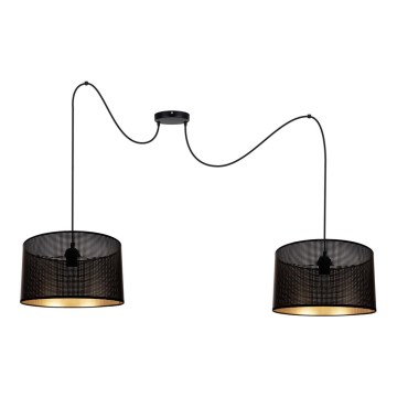 Підвісна люстра ALDO 2xE27/60W/230V чорний