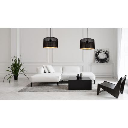 Підвісна люстра ALDO 2xE27/60W/230V павук чорний