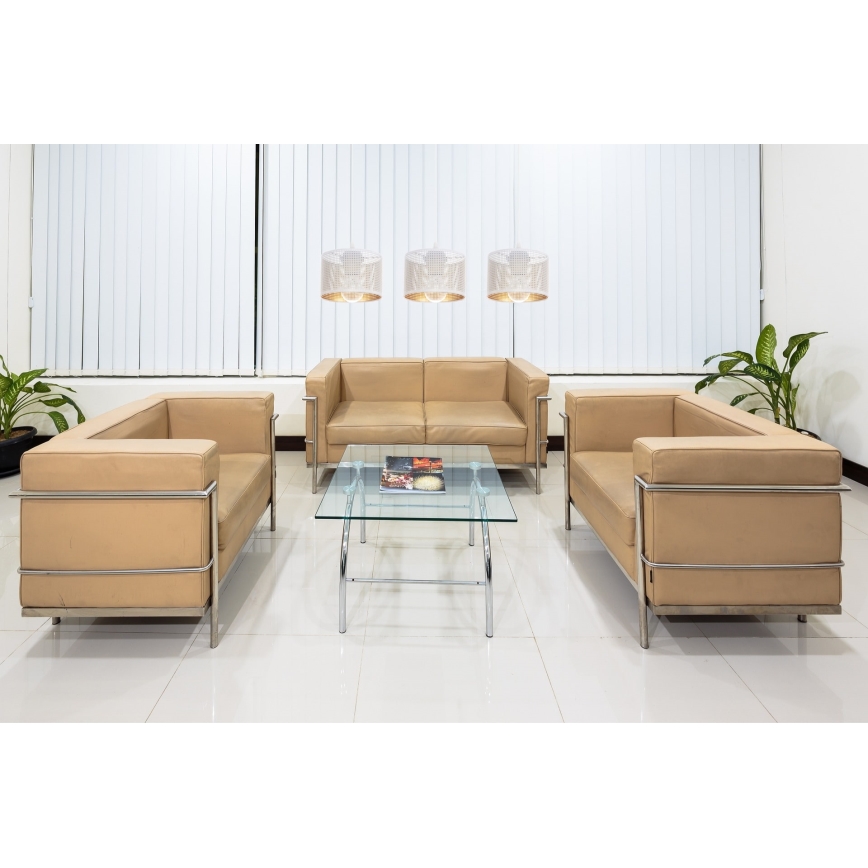 Підвісна люстра ALDO 3xE27/60W/230V білий