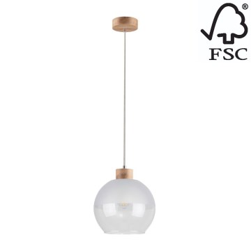 Підвісна люстра ALESSANDRO 1xE27/60W/230V дуб – сертифіковано FSC