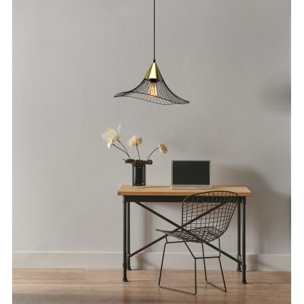 Підвісна люстра ALURA 1xE27/60W/230V діаметр 50 см чорний