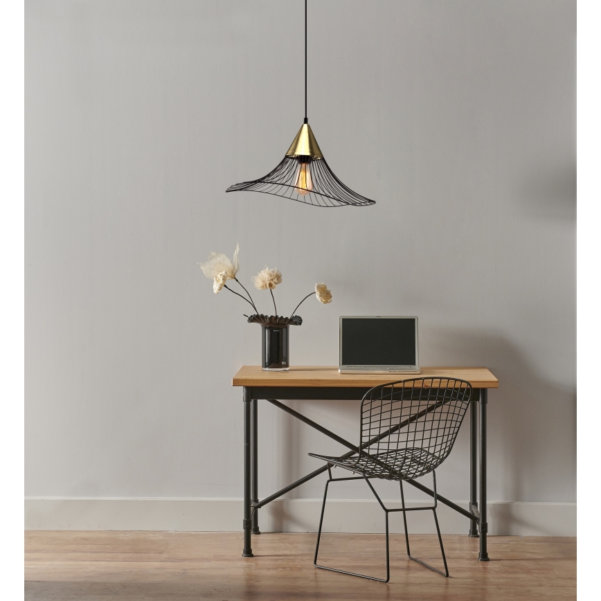 Підвісна люстра ALURA 1xE27/60W/230V діаметр 50 см чорний