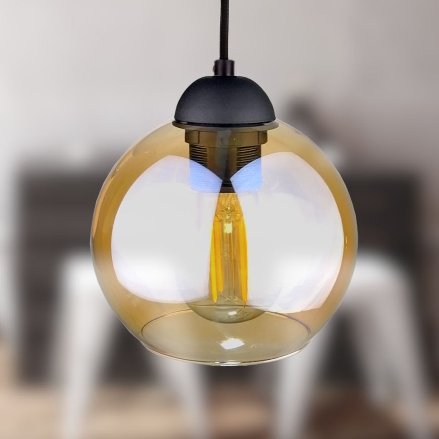 Підвісна люстра AMBRE BLACK 2xE27/60W/230V