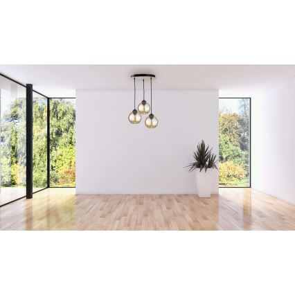Підвісна люстра AMBRE WOOD 3xE27/60W/230V діаметр 30 см