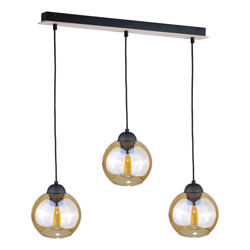 Підвісна люстра AMBRE WOOD 3xE27/60W/230V