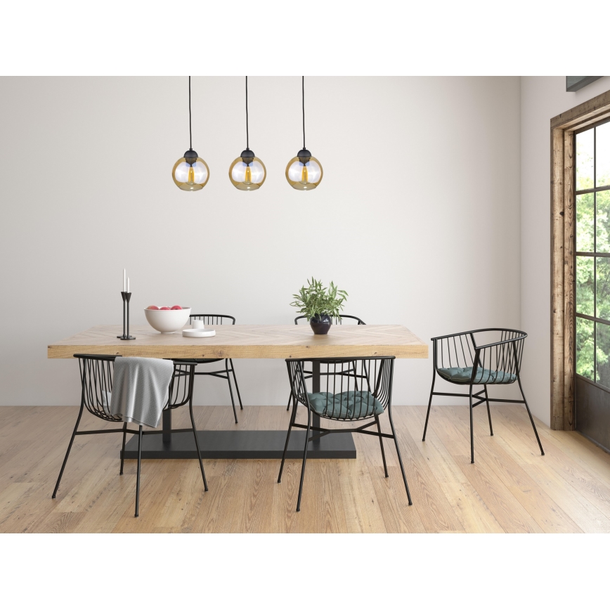 Підвісна люстра AMBRE WOOD 3xE27/60W/230V