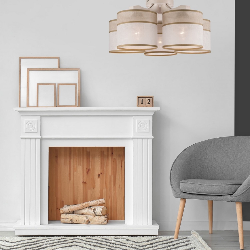 Накладна люстра ANDREA 5xE27/60W/230V бук