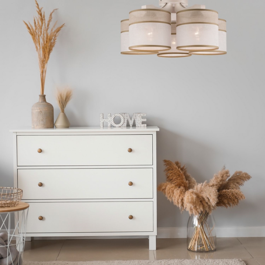 Накладна люстра ANDREA 5xE27/60W/230V бук