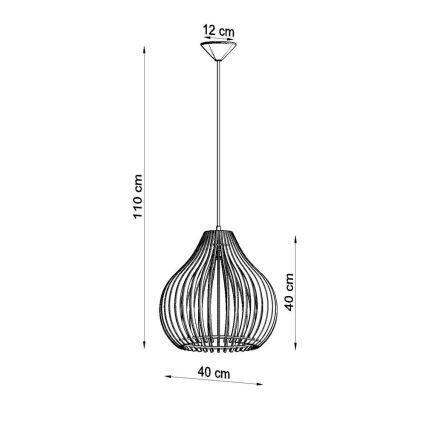 Підвісна люстра APRILLA 1xE27/60W/230V