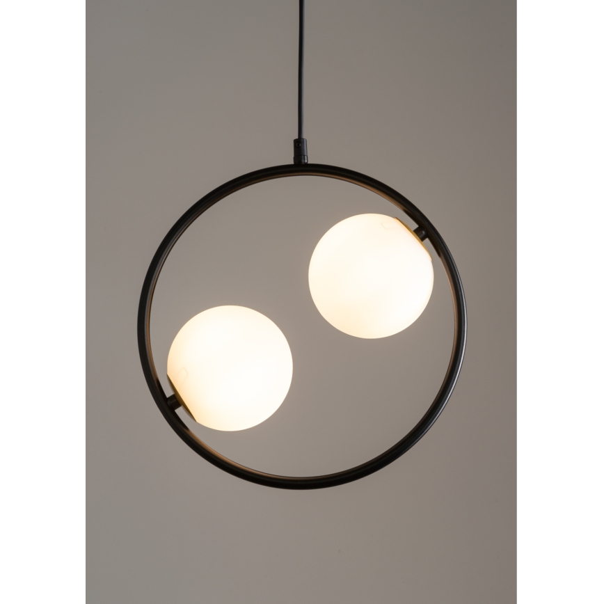 Підвісна люстра AQUA 2xG9/12W/230V чорний