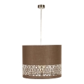 Підвісна люстра ARABESCA 1xE27/60W/230V коричневий