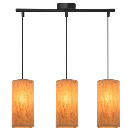 Підвісна люстра ARAGONA 3xE27/60W/230V коричневий