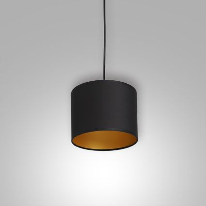 Підвісна люстра ARDEN 1xE27/60W/230V діаметр 18 см чорний/золотий