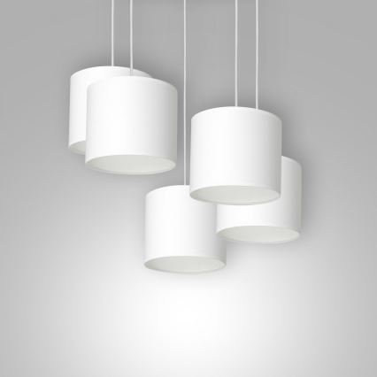 Підвісна люстра ARDEN 5xE27/60W/230V білий