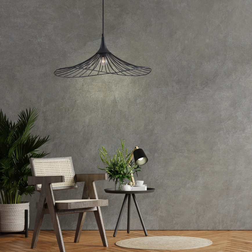 Підвісна люстра ARIELLE 1xE27/20W/230V діаметр 50 см чорний