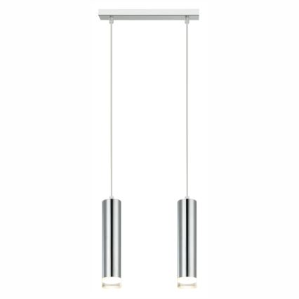 Підвісна люстра ARMIN 2xGU10/10W/230V глянцевий хром