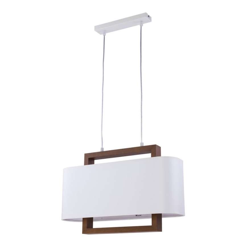 Підвісна люстра ARTEMIDA 1xE27/60W/230V білий/коричневий