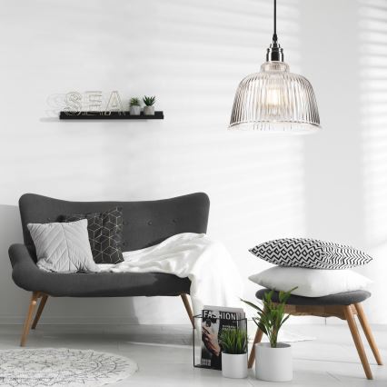 Підвісна люстра ASTA 1xE27/60W/230V блискучий хром