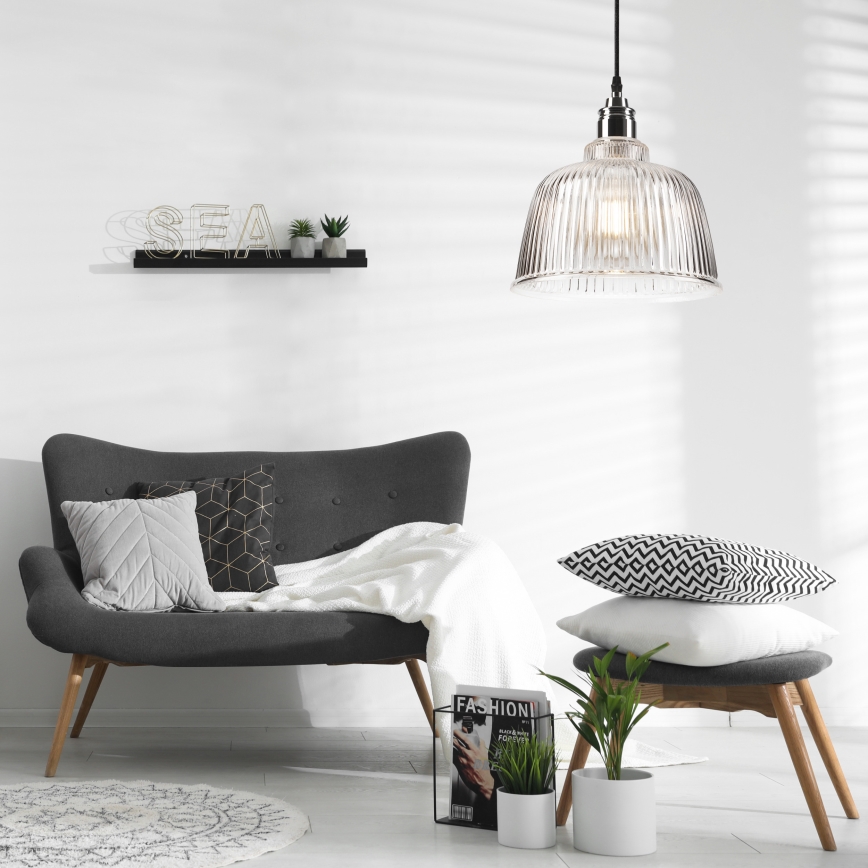 Підвісна люстра ASTA 1xE27/60W/230V блискучий хром