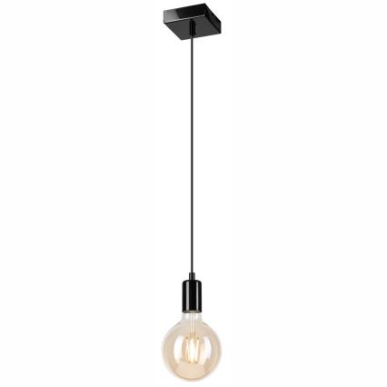 Підвісна люстра ASTRID 1xE27/60W/230V глянцевий чорний