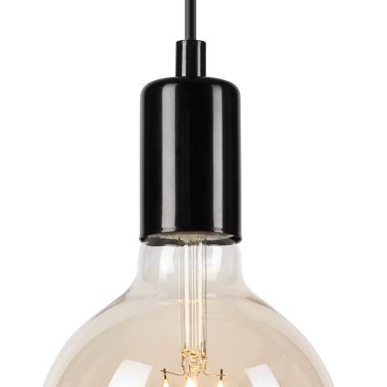 Підвісна люстра ASTRID 1xE27/60W/230V глянцевий чорний