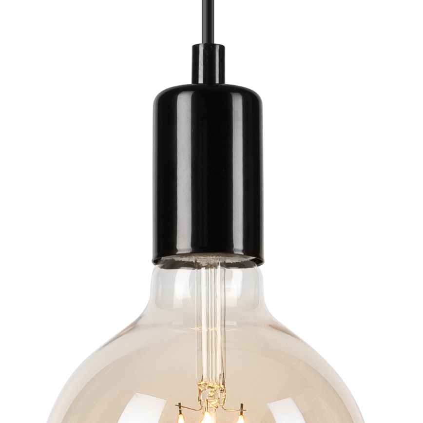 Підвісна люстра ASTRID 1xE27/60W/230V глянцевий чорний