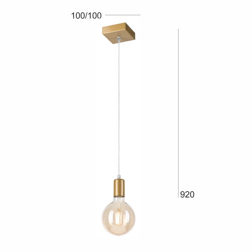 Підвісна люстра ASTRID 1xE27/60W/230V золотий