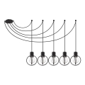 Підвісна люстра AURA 5xE27/60W/230V чорний