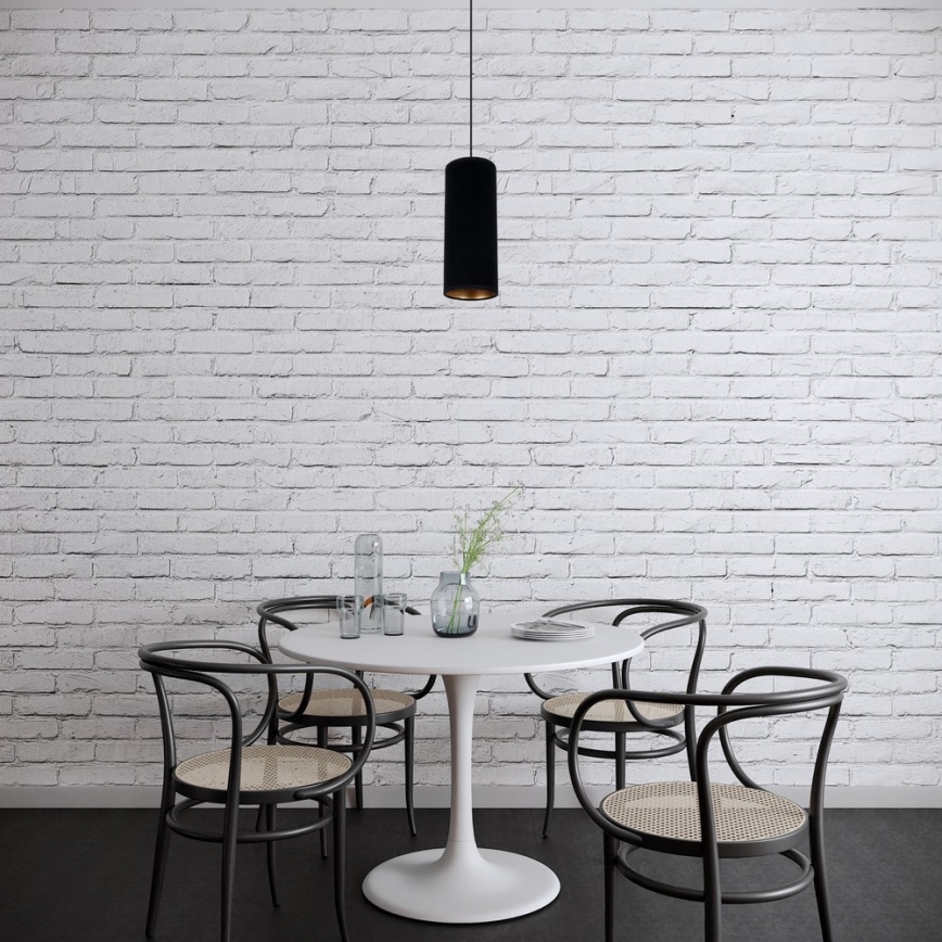 Підвісна люстра AVALO 1xE27/60W/230V чорний