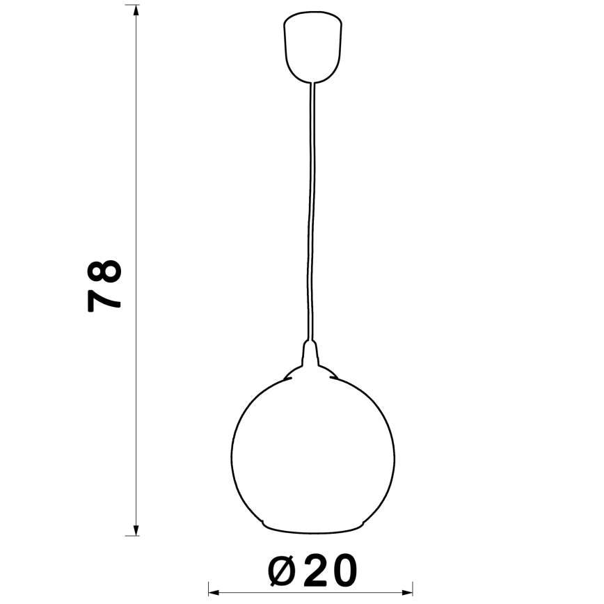 Підвісна люстра BALL 1xE27/60W/230V діаметр 20 см бежевий
