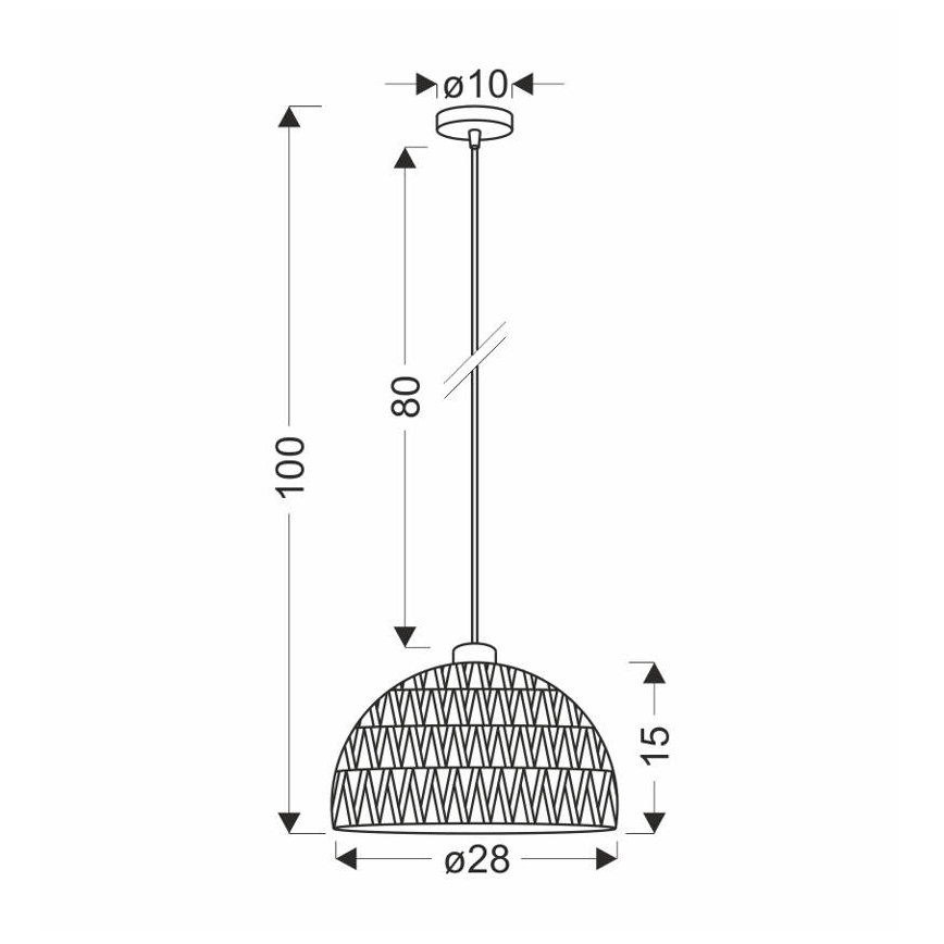 Підвісна люстра BALLI 1xE27/40W/230V бежевий