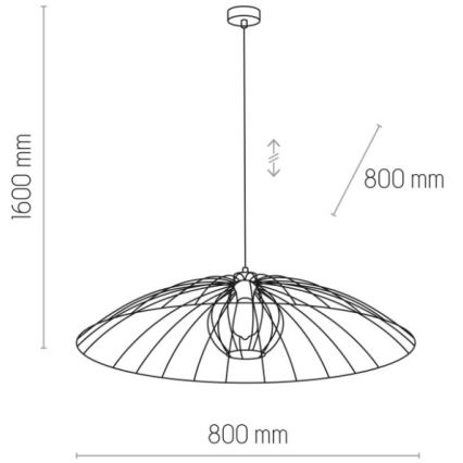 Підвісна люстра BARBELLA 1xE27/60W/230V діаметр 80 см