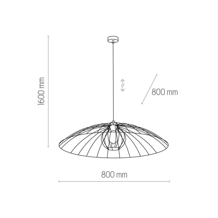 Підвісна люстра BARBELLA 1xE27/60W/230V діаметр 80 см