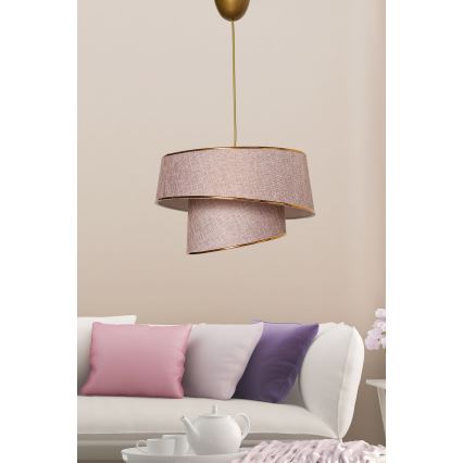 Підвісна люстра BARETTE 1xE27/60W/230V рожевий