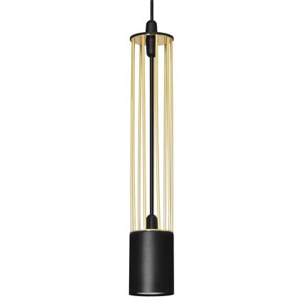 Підвісна люстра BARS 1xGU10/20W/230V золотий/чорний