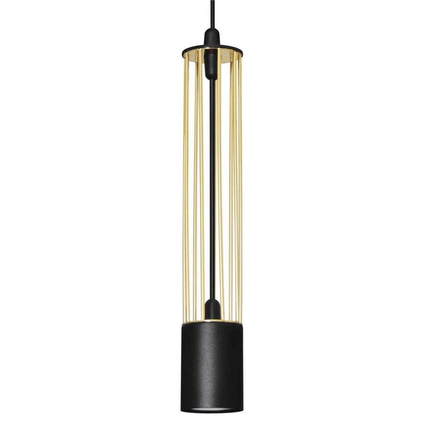 Підвісна люстра BARS 1xGU10/20W/230V золотий/чорний