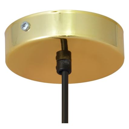 Підвісна люстра BARS 1xGU10/20W/230V золотий/чорний