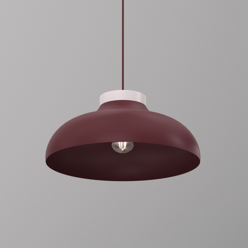 Підвісна люстра BASCA на шнурі 1xE27/15W/230V, бордовий/кремовий