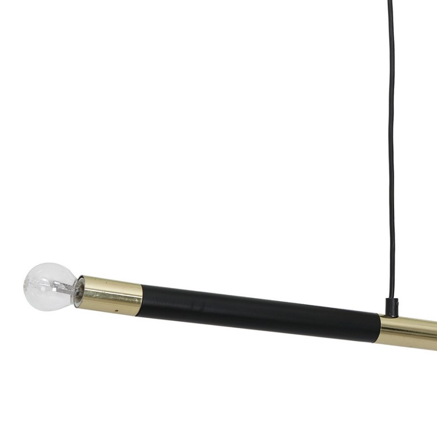 Підвісна люстра BASTONE 2xE14/40W/230V чорний/золотий