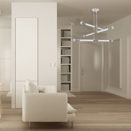Підвісна люстра BASTONE WHITE 6xE14/40W/230V