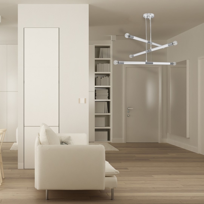 Підвісна люстра BASTONE WHITE 6xE14/40W/230V