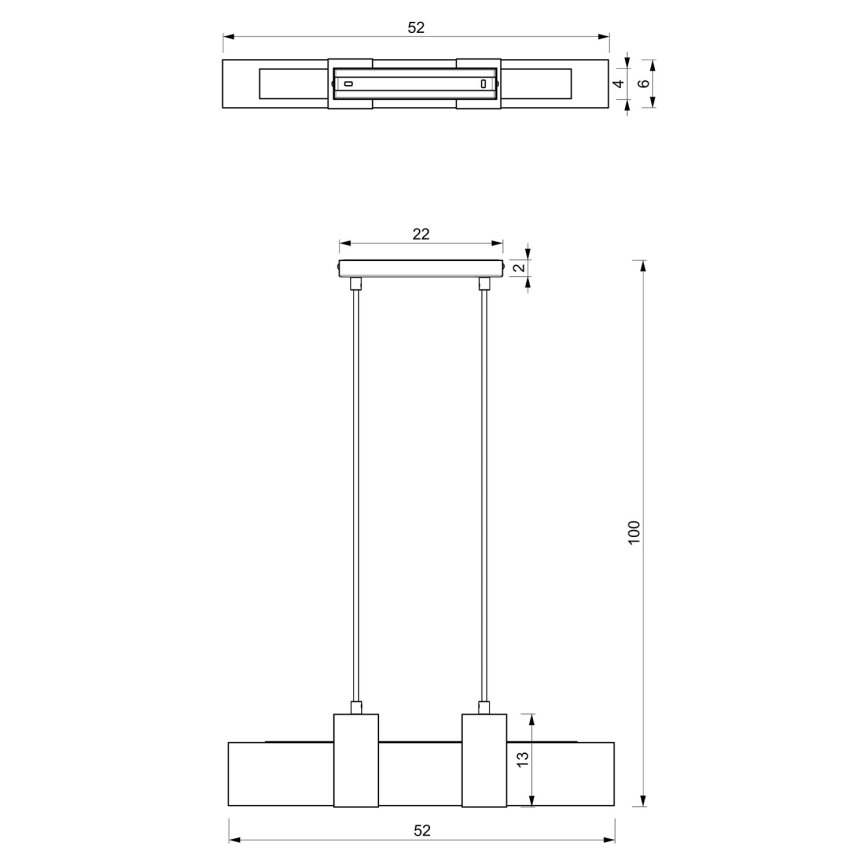 Підвісна люстра BELEN 3xGU10/8W/230V