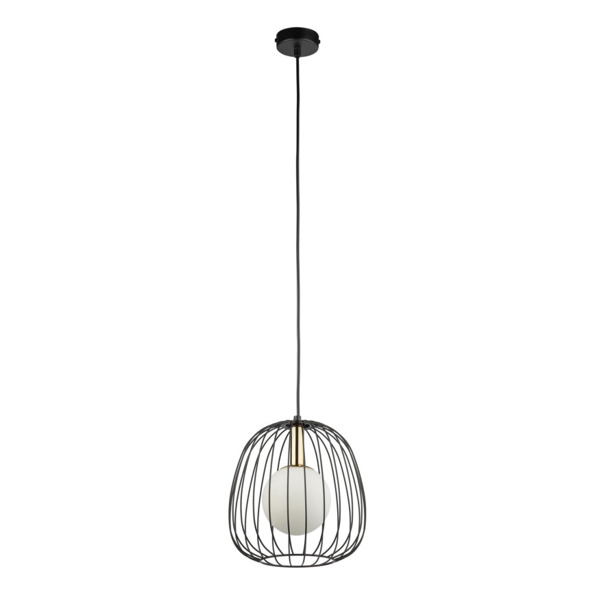 Підвісна люстра BELL 1xG9/12W/230V діаметр 24 см чорний/золотий