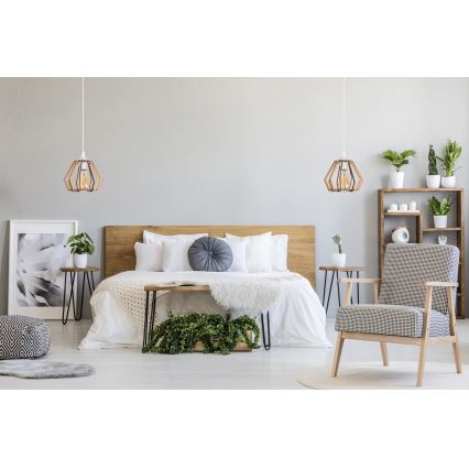 Підвісна люстра BERGO 1xE27/60W/230V білий