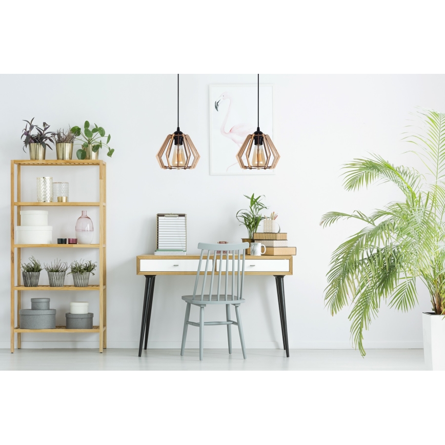 Підвісна люстра BERGO 2xE27/60W/230V чорний