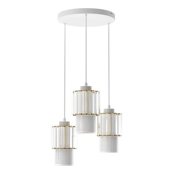 Підвісна люстра BLANCO 3xE27/60W/230V білий