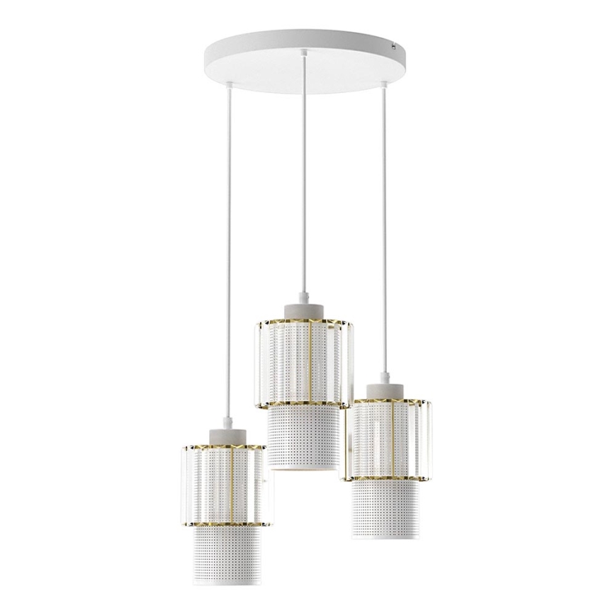Підвісна люстра BLANCO 3xE27/60W/230V білий