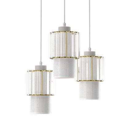 Підвісна люстра BLANCO 3xE27/60W/230V білий