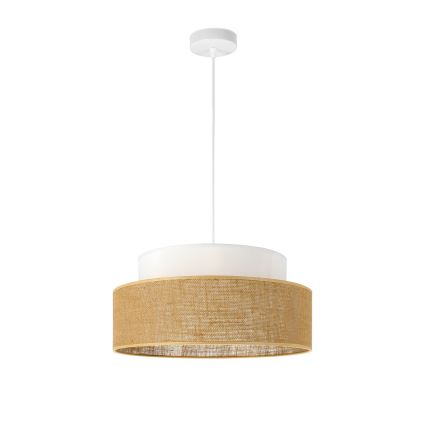 Підвісна люстра BOHO 1xE27/60W/230V білий/бежевий