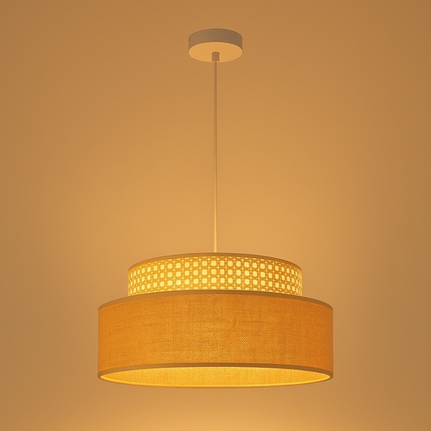 Підвісна люстра BOHO 1xE27/60W/230V ротанґ